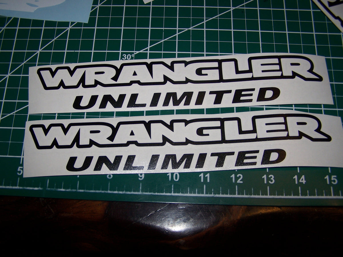 JEEP WRANGLER UNLIMITED FENDER VINYL DECALS JL JK CHOOSE COLOR