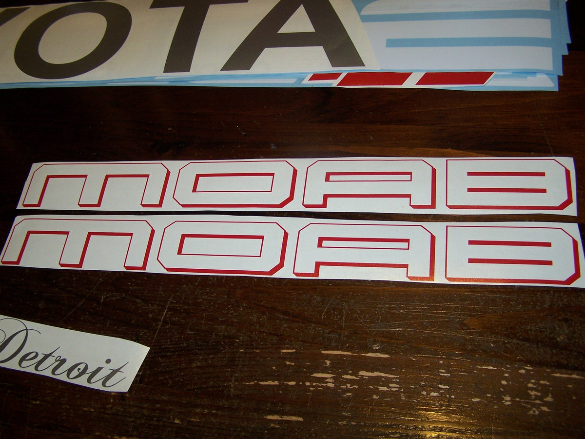 JEEP MOAB HOOD DECALS VINYL STICKER SET Vellosvinyl