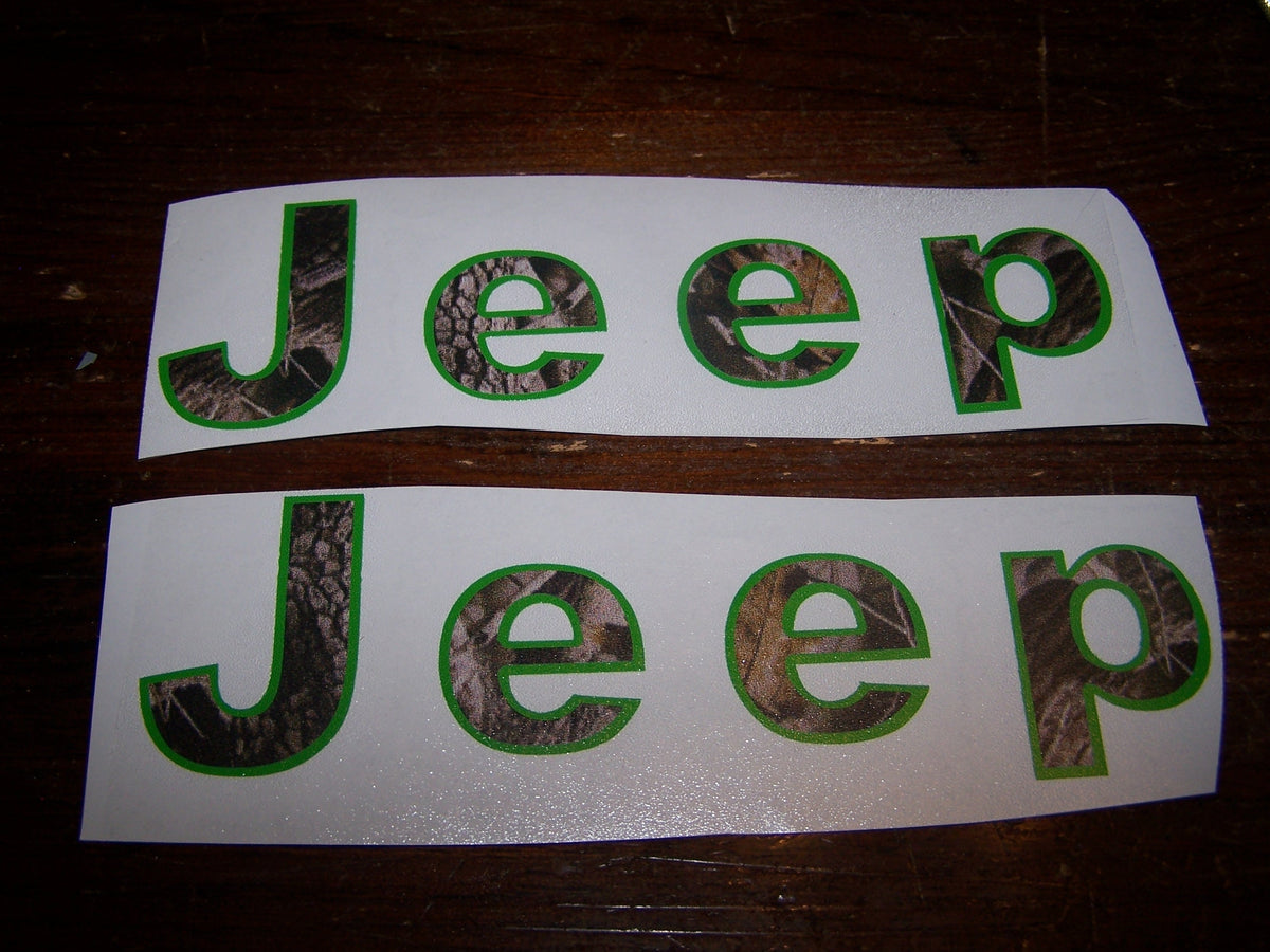 JEEP FENDER DECAL SET WRANGLER CJ YJ SCRAMBLER CHOOSE 2 COLORS