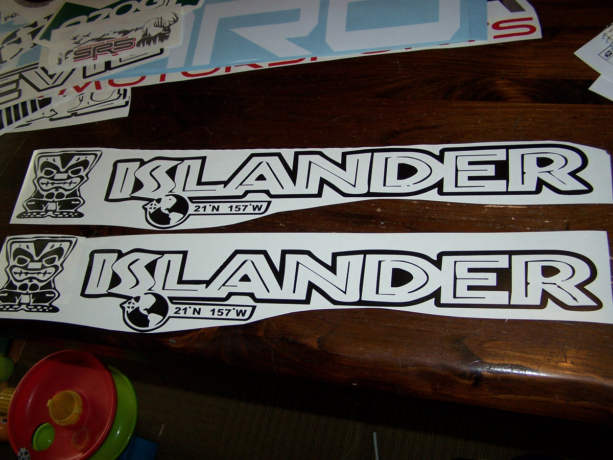 JEEP WRANGLER ISLANDER OFF ROAD HOOD DECAL SET Vellosvinyl