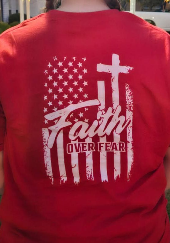CHARLIE KIRK FAITH OVER FEAR T-SHIRT, HOODIE, LONG SLEEVE SHIRT, CREW NECK SWEATSHIRT, TANK TOP