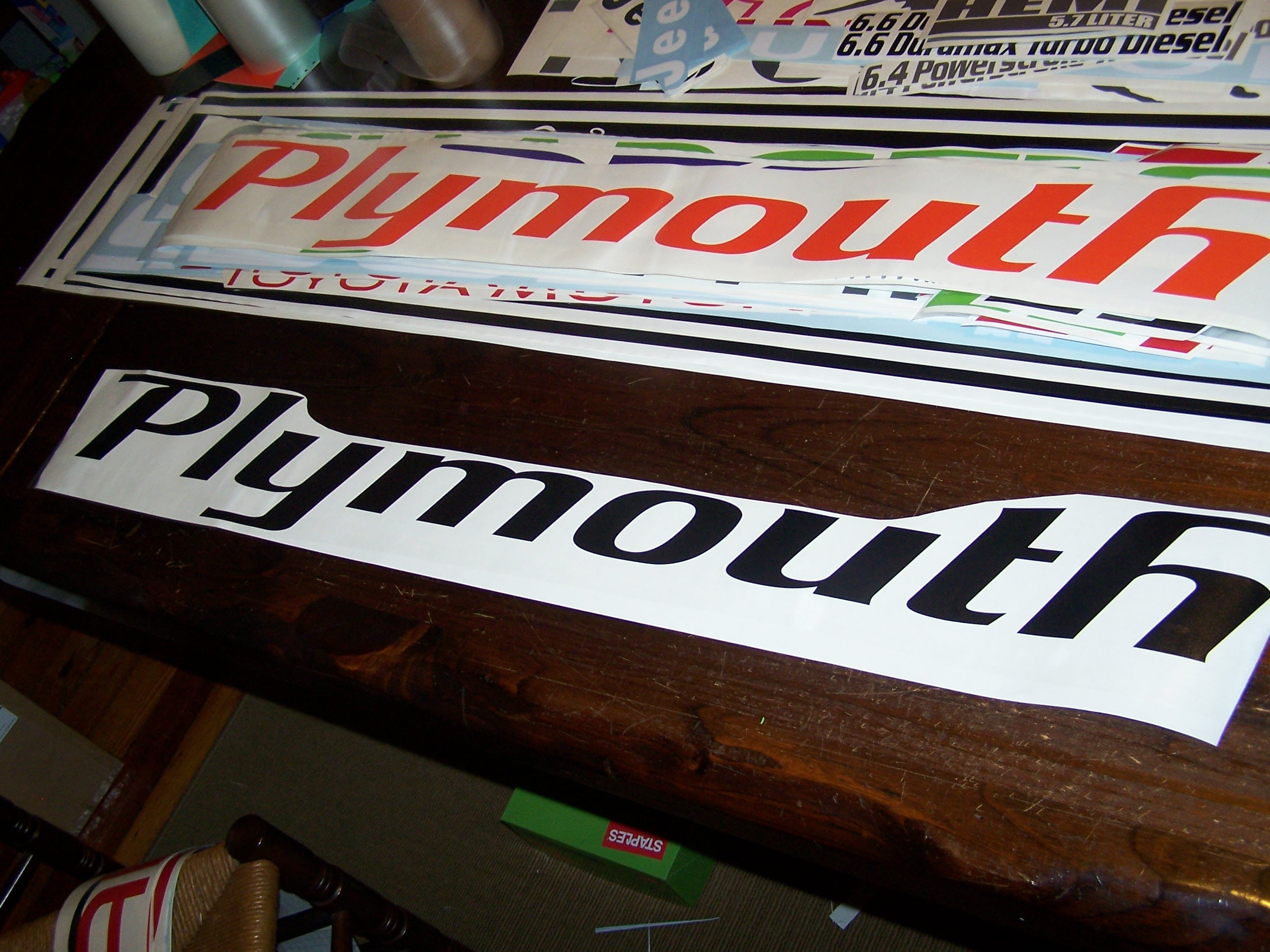 PLYMOUTH WINDSHIELD WINDOW VINYL DECAL STICKER CHOOSE COLOR & SIZE