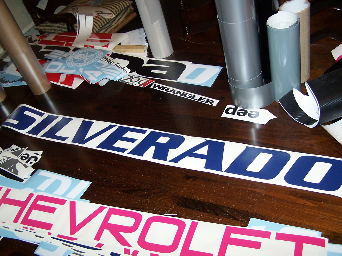 SILVERADO WINDSHIELD / WINDOW DECAL BANNER VINYL STICKER – Vellosvinyl