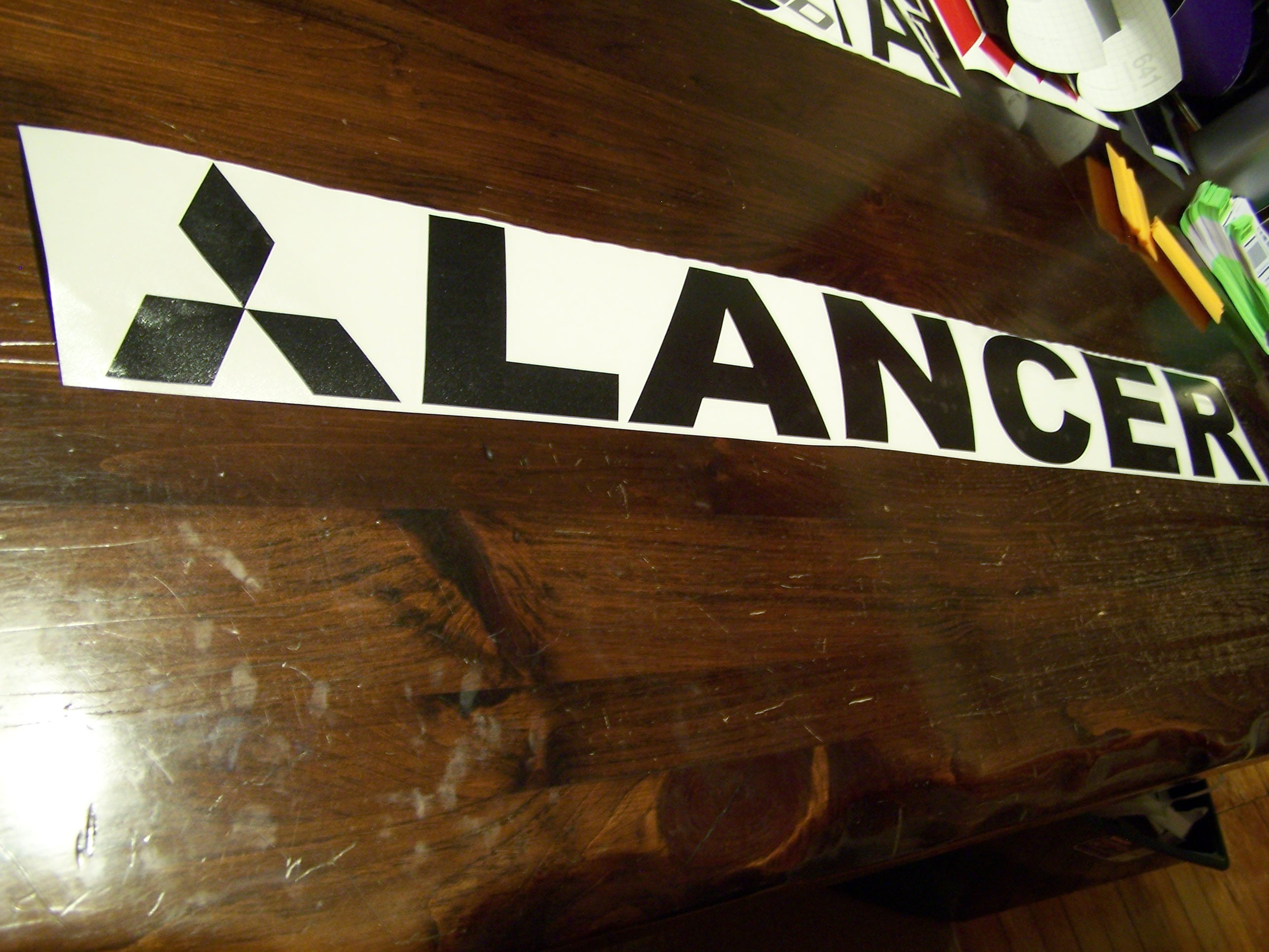 LANCER WINDSHIELD DECAL BANNER VINYL STICKER – Vellosvinyl