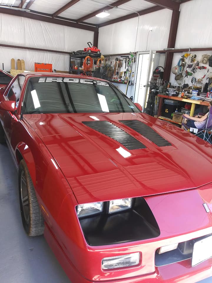 40" Long Camaro Z28 Windshield Banner Sticker – Red & White Vinyl Decal, Glossy Finish, USA Made