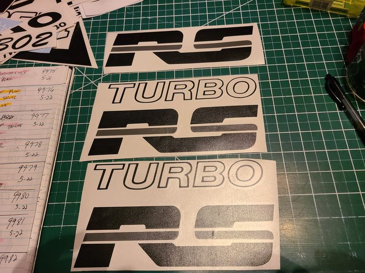 MERCURY CAPRI RS TURBO FENDER & HOOD DECALS 1979-1986