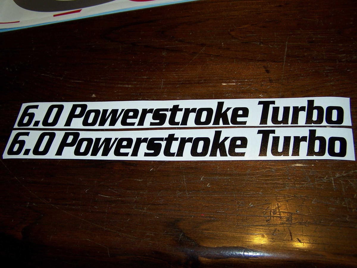 6.0 POWERSTROKE TURBO HOOD FENDER DECAL STICKER – Vellosvinyl