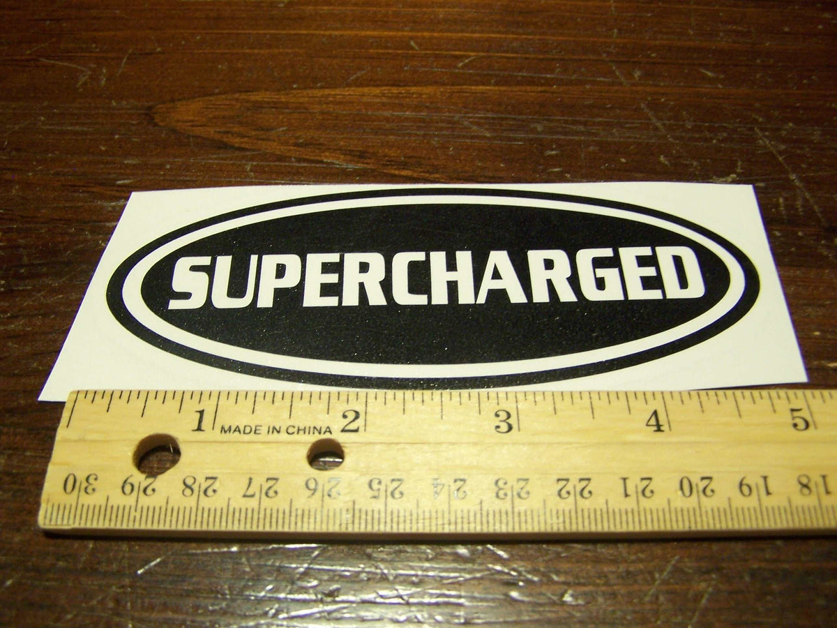FORD SUPERCHARGED OVAL DECAL – Vellosvinyl