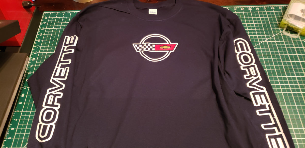 84-90 CORVETTE C4 SWEATSHIRT SCRIPT ON SLEEVES & LOGO ON FRONT ...