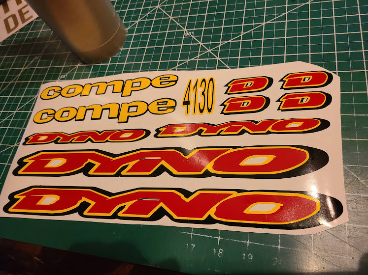 1997 DYNO - Compe decal set - for red frame