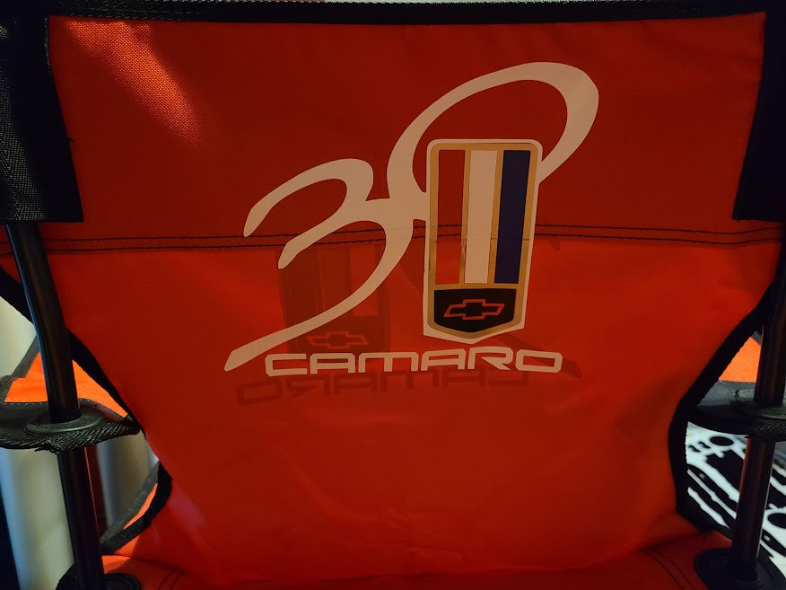 30th Anniversary CHEVROLET CAMARO FOLDING CUSTOM CAR SHOW CHAIR