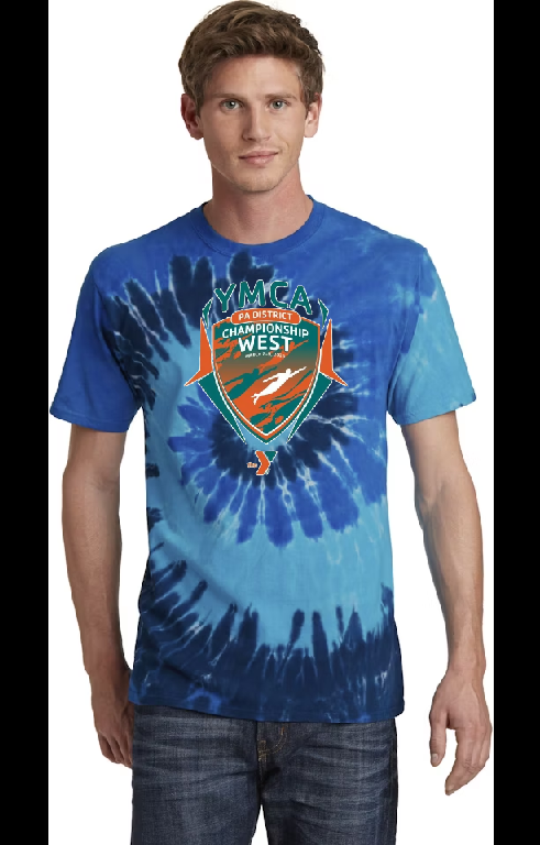 2025 YMCA PA WEST DISTRICTS SHORT COURSE TIE DYE APPAREL