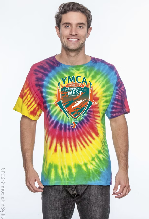 2025 YMCA PA WEST DISTRICTS SHORT COURSE TIE DYE APPAREL