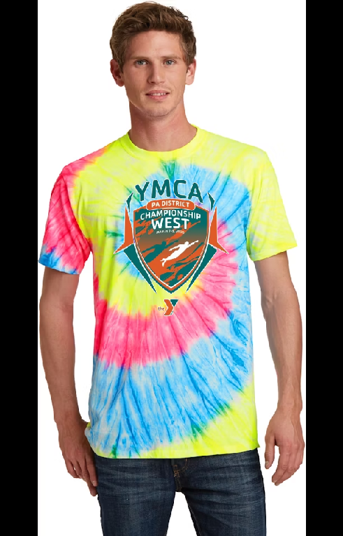 2025 YMCA PA WEST DISTRICTS SHORT COURSE TIE DYE APPAREL