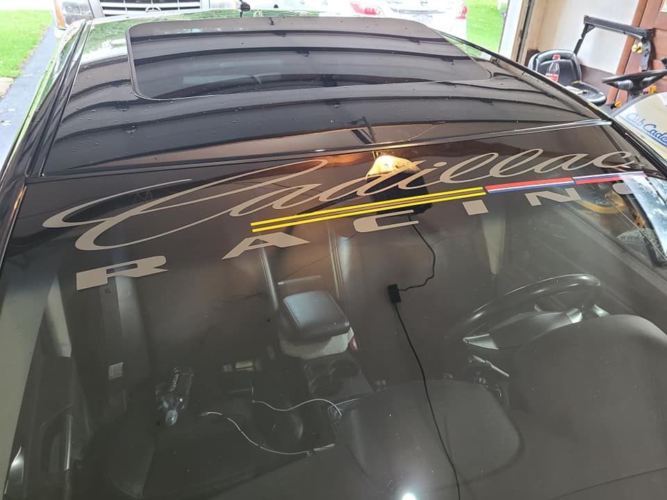 CADILLAC RACING WINDSHIELD DECAL BANNER VINYL STICKER – Vellosvinyl