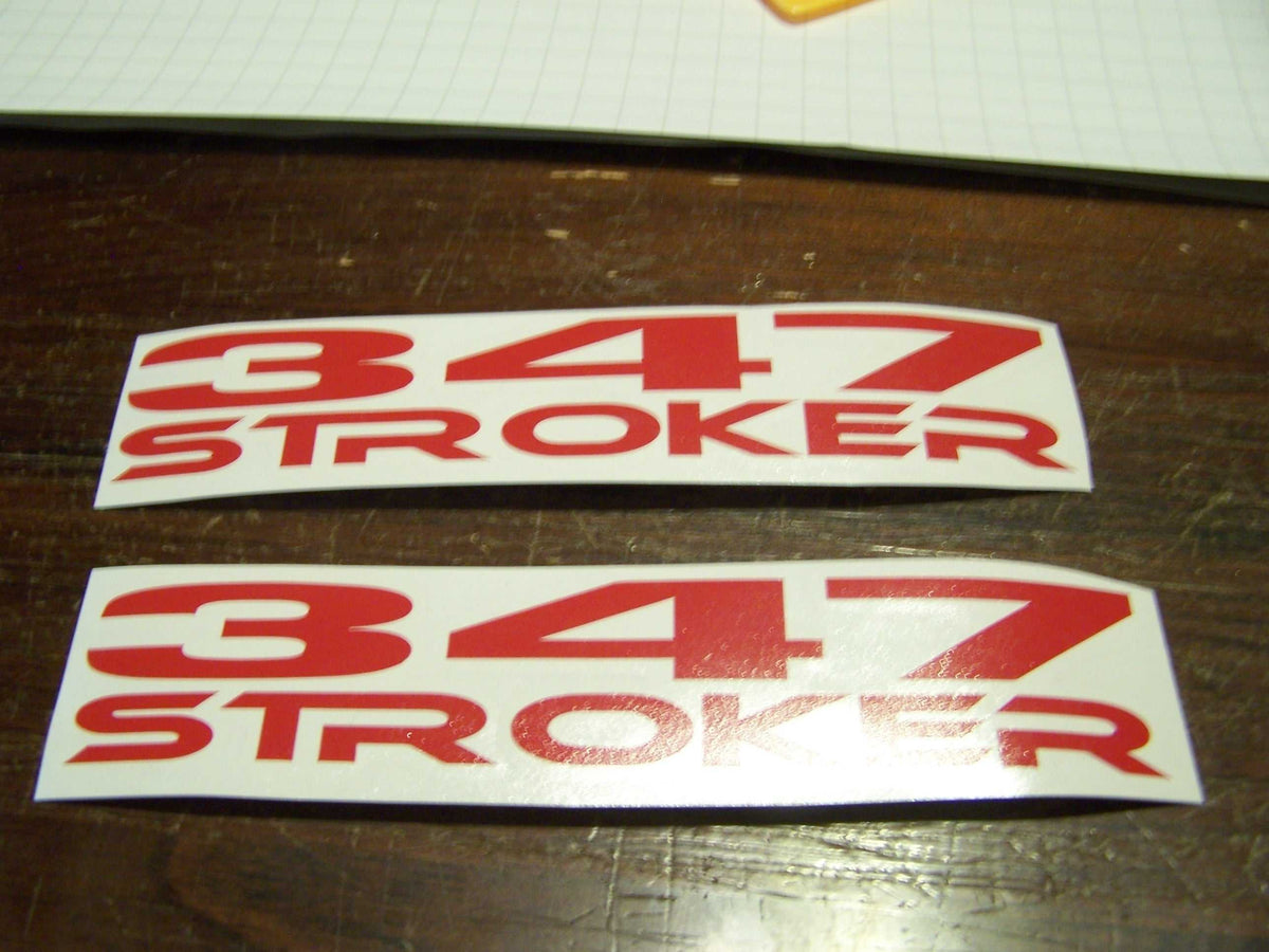 347 STROKER VINYL DECAL STICKER SET OF 2 CHOOSE COLOR – Vellosvinyl