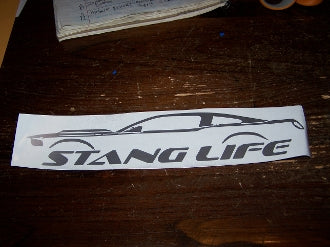 2010-2014 STANG LIFE WINDOW BANNER STICKER DECAL CHOOSE COLOR
