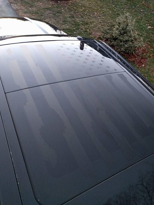 DODGE RAM 2019 2020 DISTRESSED FLAG PANORAMIC SUNROOF DECAL Vellosvinyl