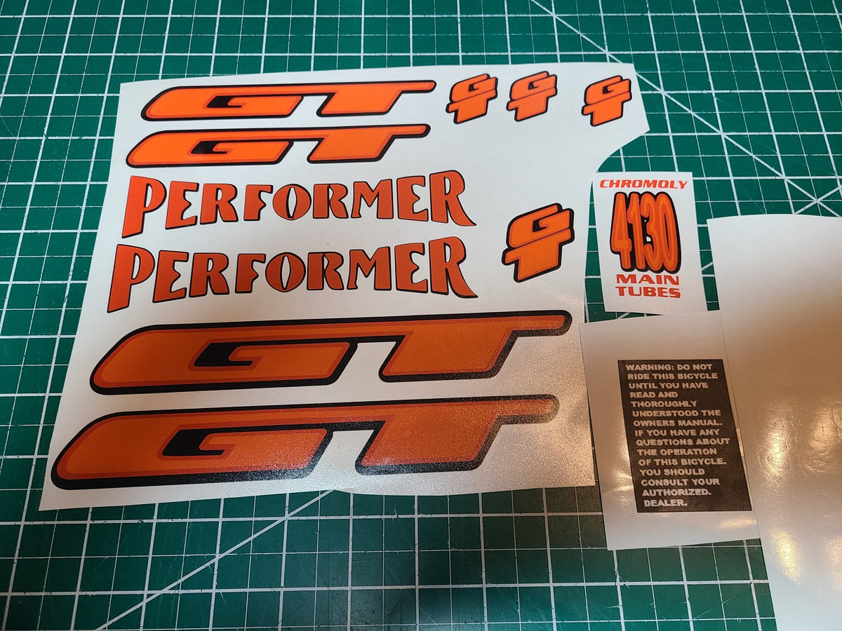 BMX GT PERFORMER DECAL SET 1995 1996 – Vellosvinyl