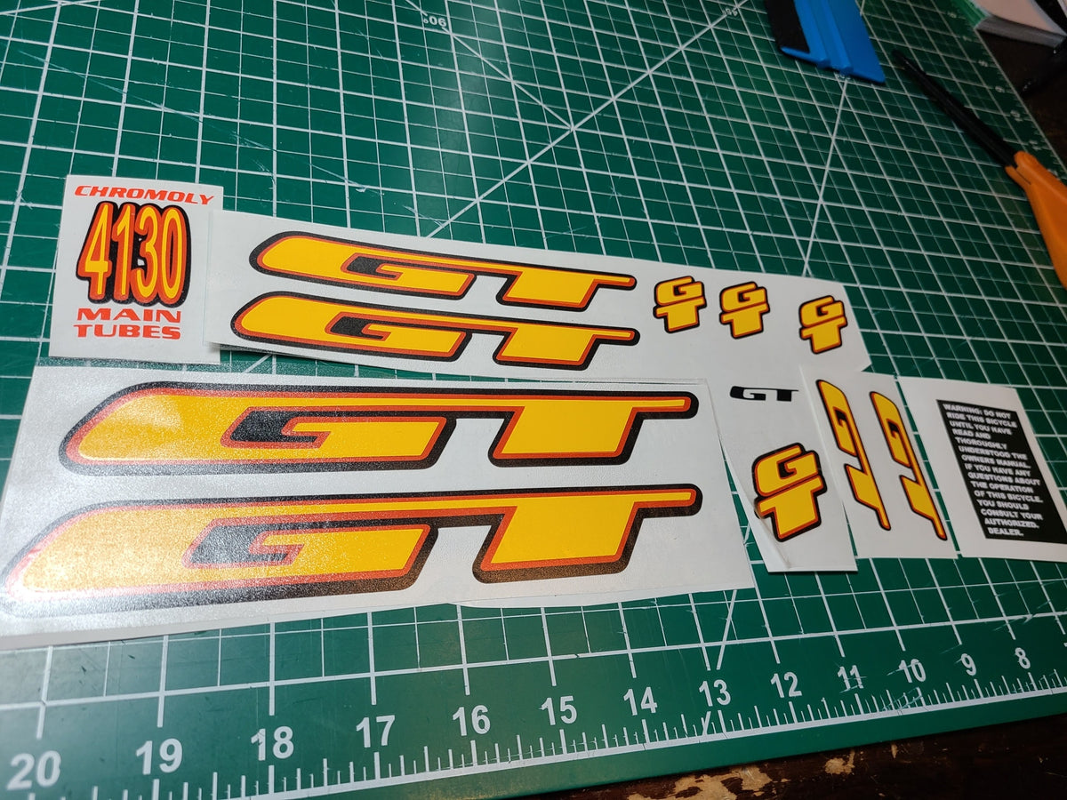 BMX GT PERFORMER DECAL SET 1995 1996 – Vellosvinyl