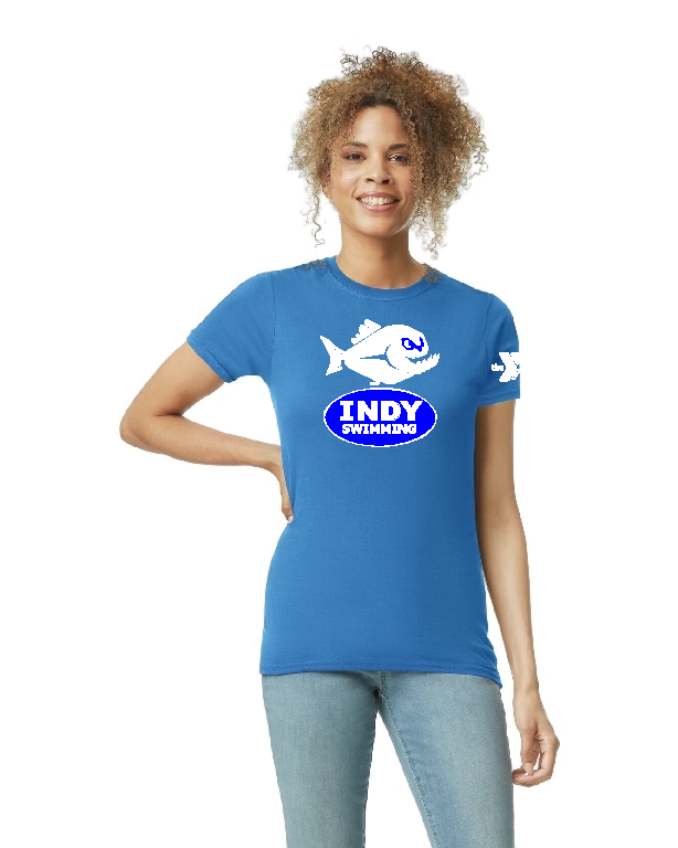 INDY SWIMMING SWIM TEAM WOMENS BELLA CANVAS SHIRT