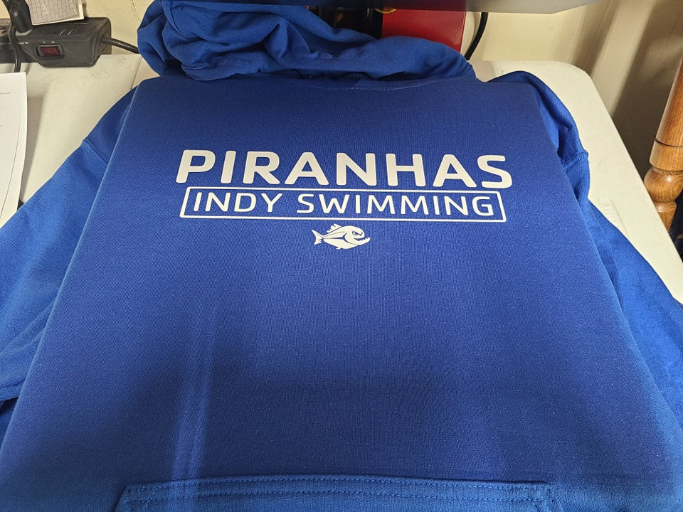 INDY SWIMMING SWIM TEAM HOODIE PIRANHAS LOGO