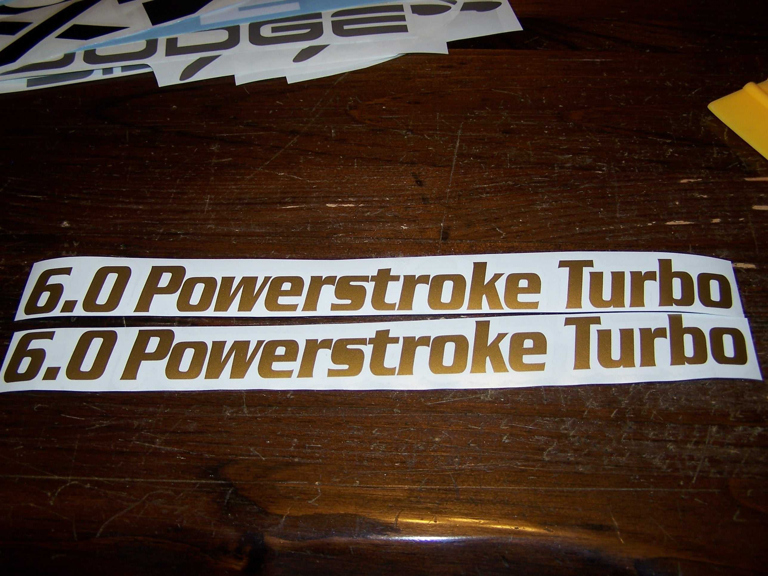 6.0 POWERSTROKE TURBO HOOD FENDER DECAL STICKER – Vellosvinyl