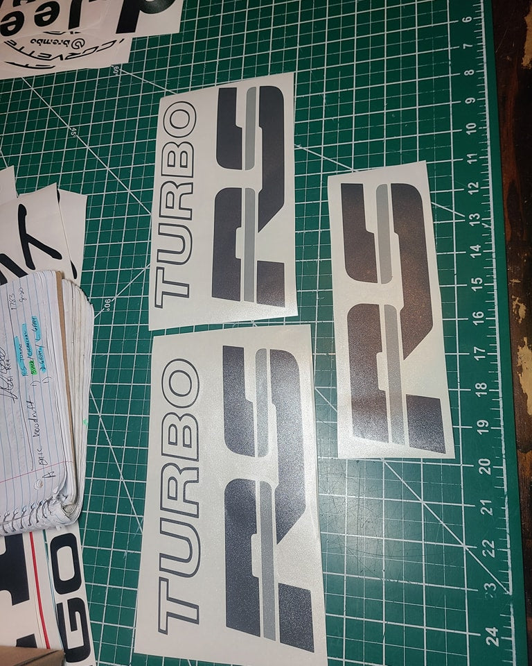 MERCURY CAPRI RS TURBO FENDER & HOOD DECALS 1979-1986