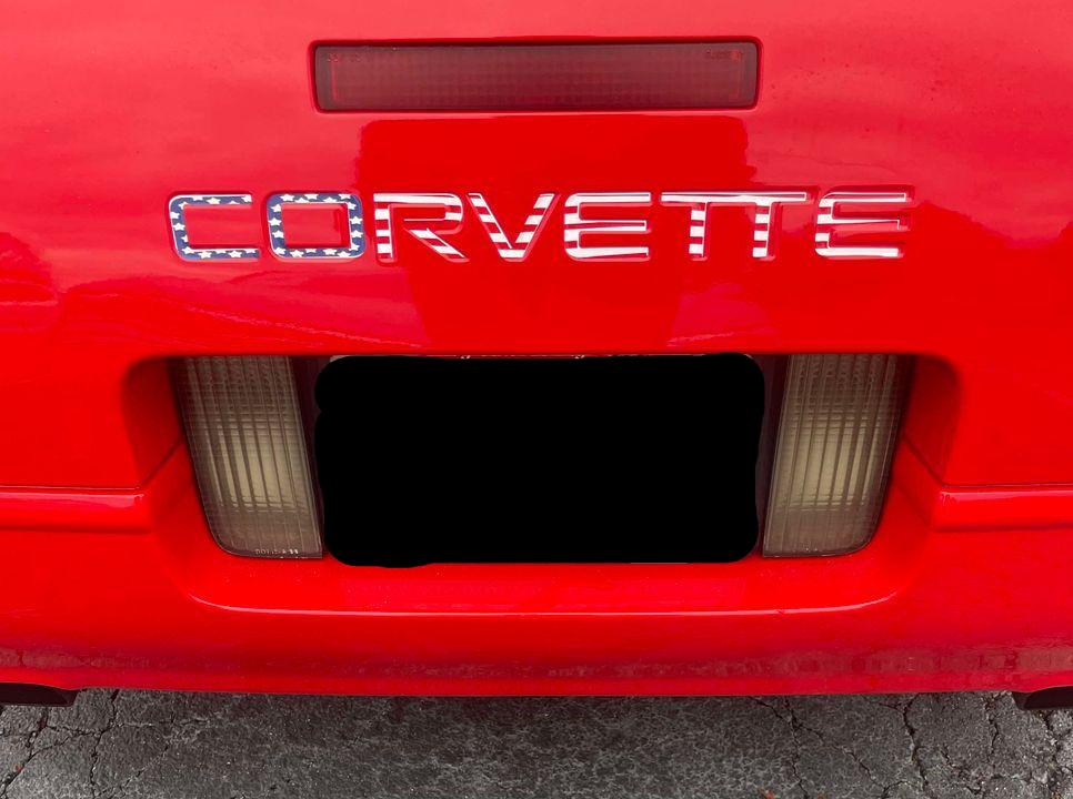 1991-1996 CORVETTE REAR BUMPER AMERICAN FLAG LETTERS