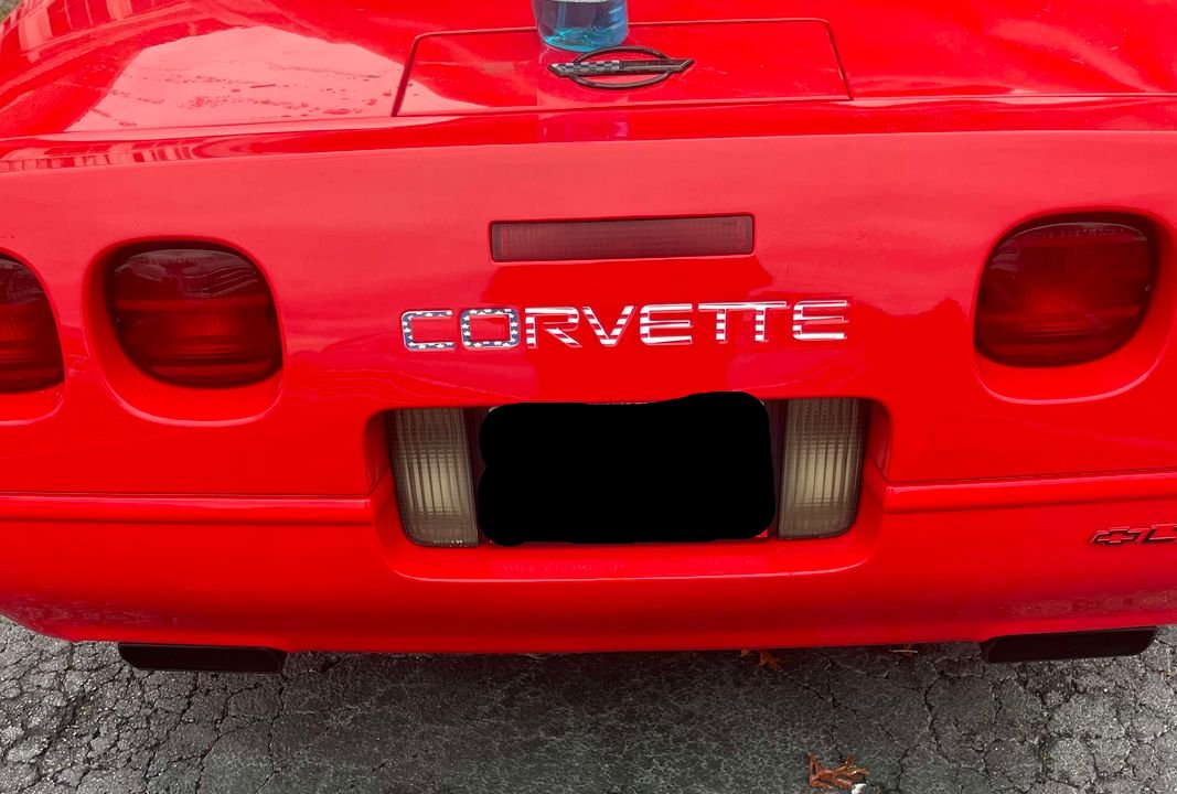 1991-1996 CORVETTE REAR BUMPER AMERICAN FLAG LETTERS