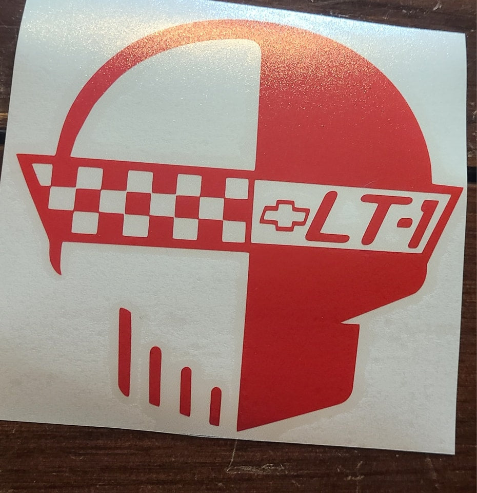 CORVETTE RACING "JAKE" SKULL VINYL DECAL STICKER C4