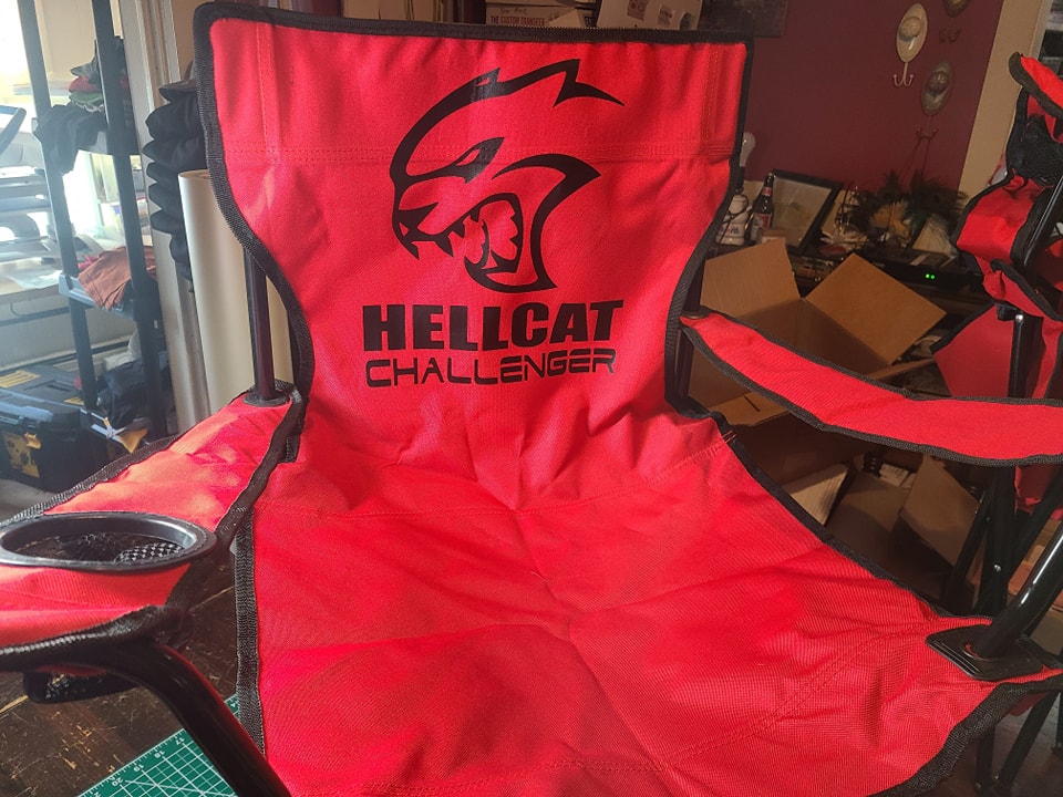 DODGE HELLCAT FOLDING CHAIR DEMON REDEYE