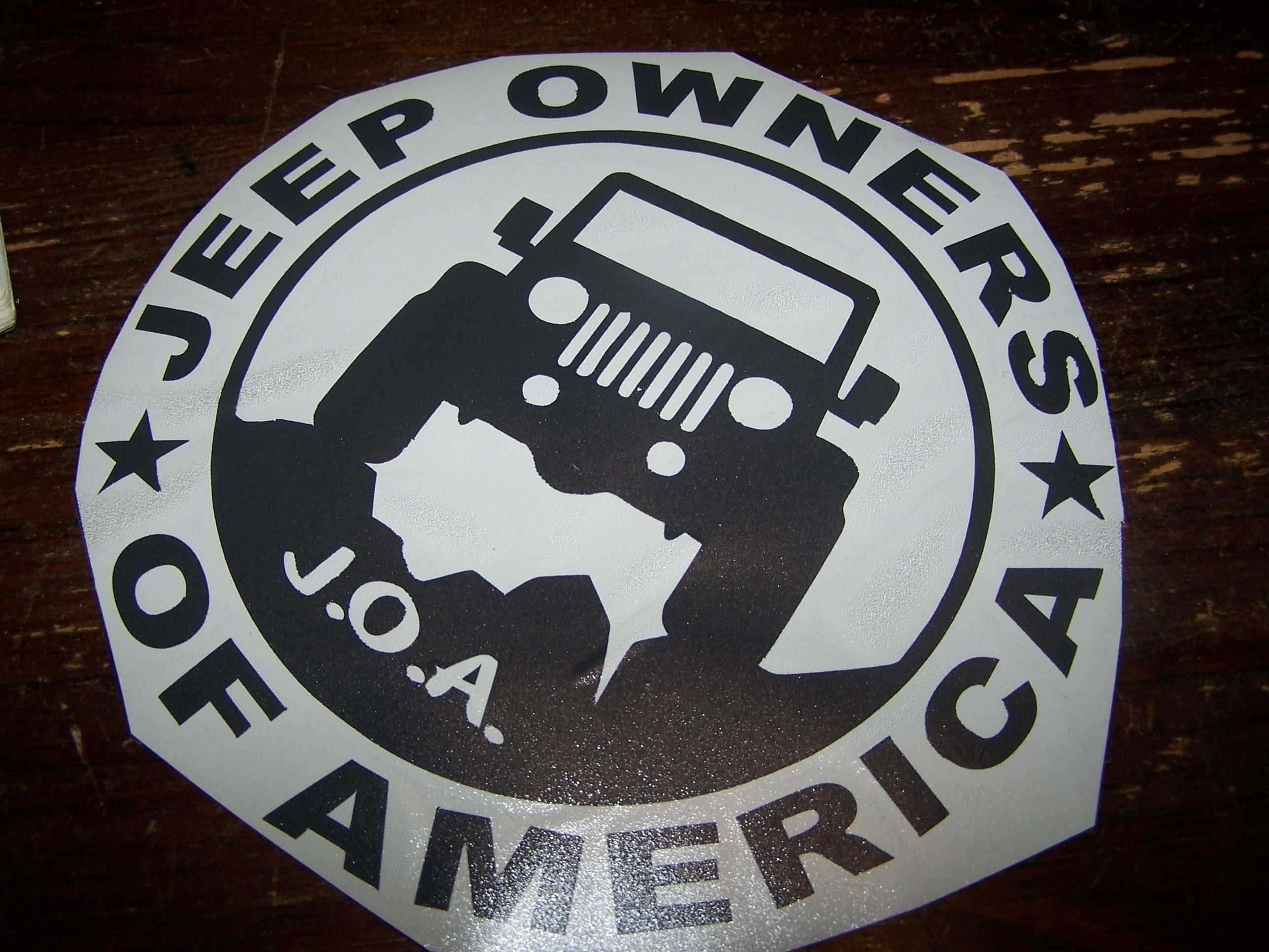 Member Decals JEEP OWNERS OF AMERICA MEMBERS TJ JK VINYL DECAL STICKER – Vellosvinyl