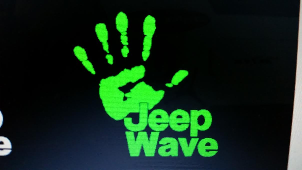 JEEP WAVE TEXT DECAL VINYL DECAL STICKER CHOOSE COLOR & SIZE