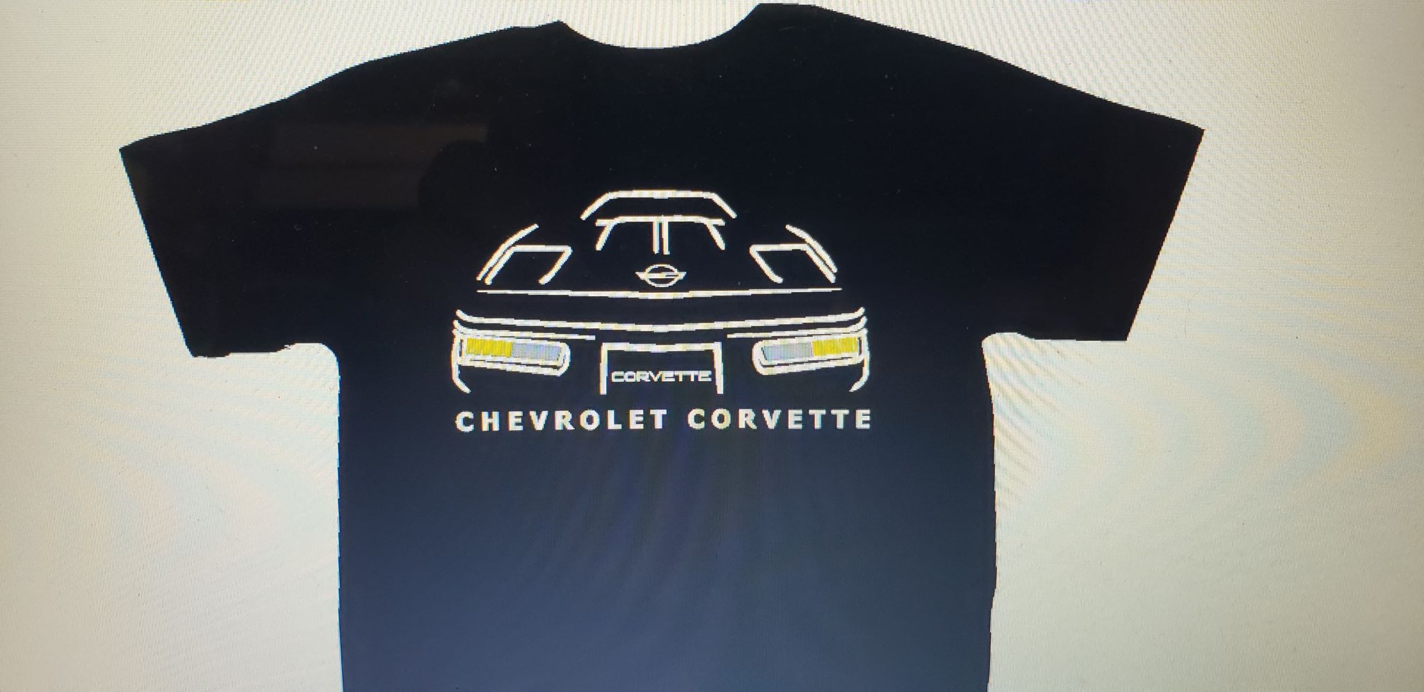 CORVETTE C4 SILHOUETTE T-SHIRT 91-96 FRONT AND BACK PRINT