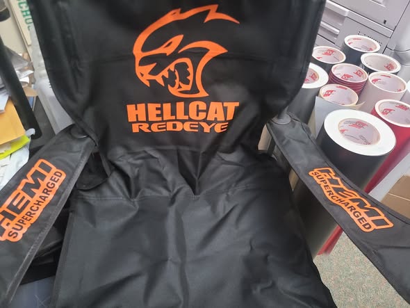 DODGE HELLCAT FOLDING CHAIR DEMON REDEYE