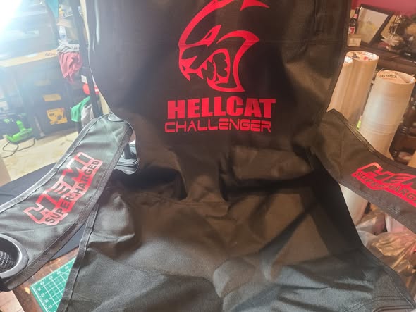 DODGE HELLCAT FOLDING CHAIR DEMON REDEYE