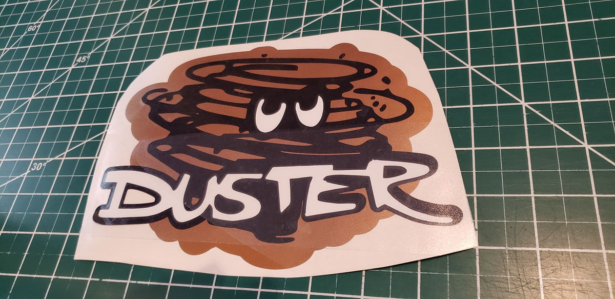 Chalkduster Sticker PLYMOUTH DUSTER LOGO WITH TEXT VINYL STICKER DECAL – Vellosvinyl