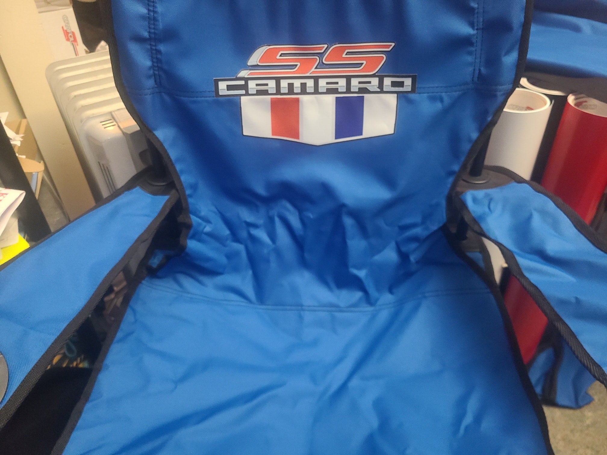 CHEVROLET CAMARO SS FOLDING CUSTOM CAR SHOW CHAIR