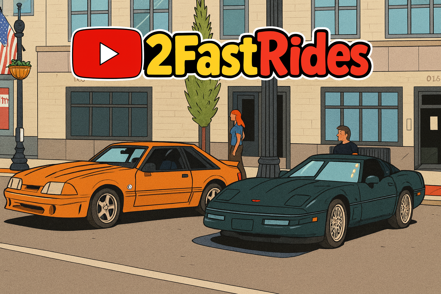 2FastRides YouTube channel cars in cartoon T-SHIRT, HOODIE. CREW NECK SWEATSHIRT, POLO, DRI FIT T-SHIRT, SOFT-STYLE