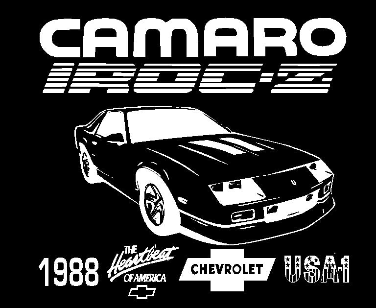 CAMARO IROC-Z USA-1 HEARTBEAT OF AMERICA  CHOOSE YEAR T-SHIRT, HOODIE. CREW NECK SWEATSHIRT, POLO, DRI FIT T-SHIRT, SOFT-STYLE