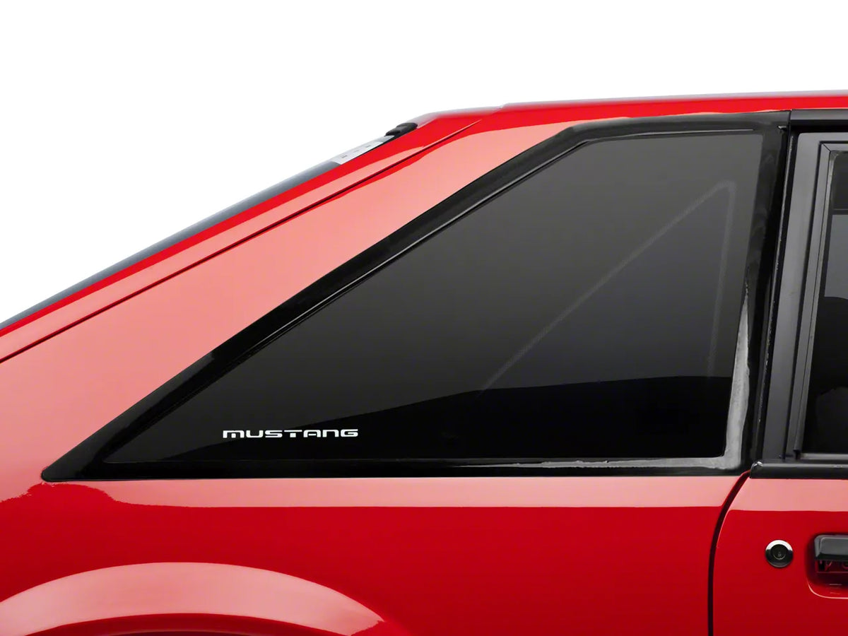 FOXBODY MUSTANG 1987-1993 QUARTER WINDOW DECAL SET OF 2 CHOOSE hatch o ...