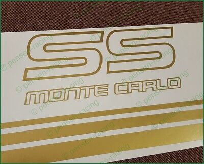 AlexCycles Glossy Decals Monte Carlo SS 1987-1988 Red Vinyl Decals Sticker Kit - Restoration Logos & Graphics Camaro Side Decals - Foto 5