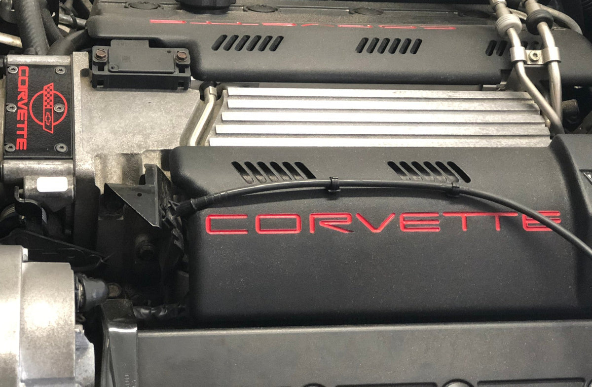 CORVETTE LETTERING DECAL FOR FUEL RAIL COVERS 1992-1996 SET OF 2 ...